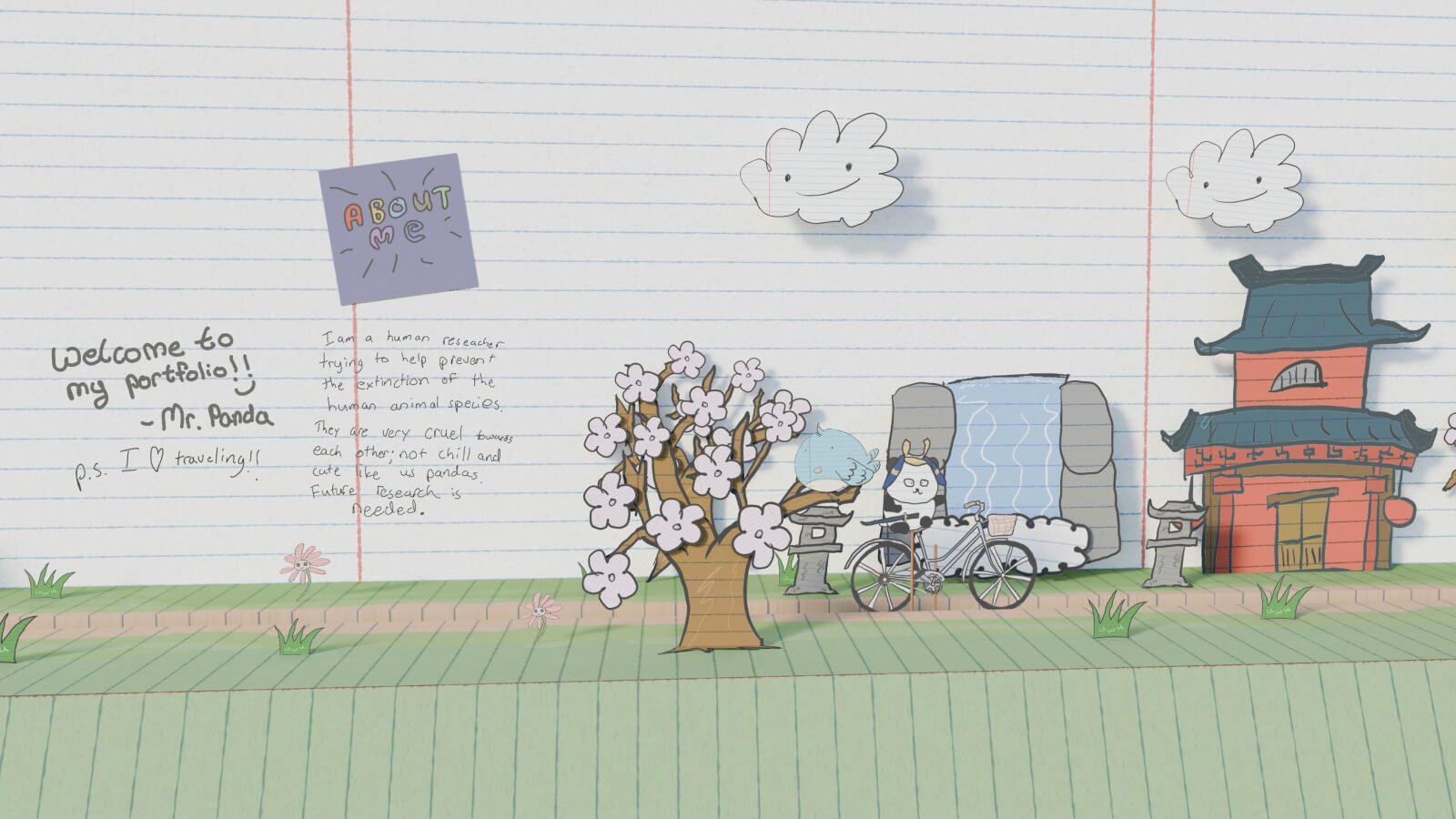 Mr Panda interactive 3d portfolio