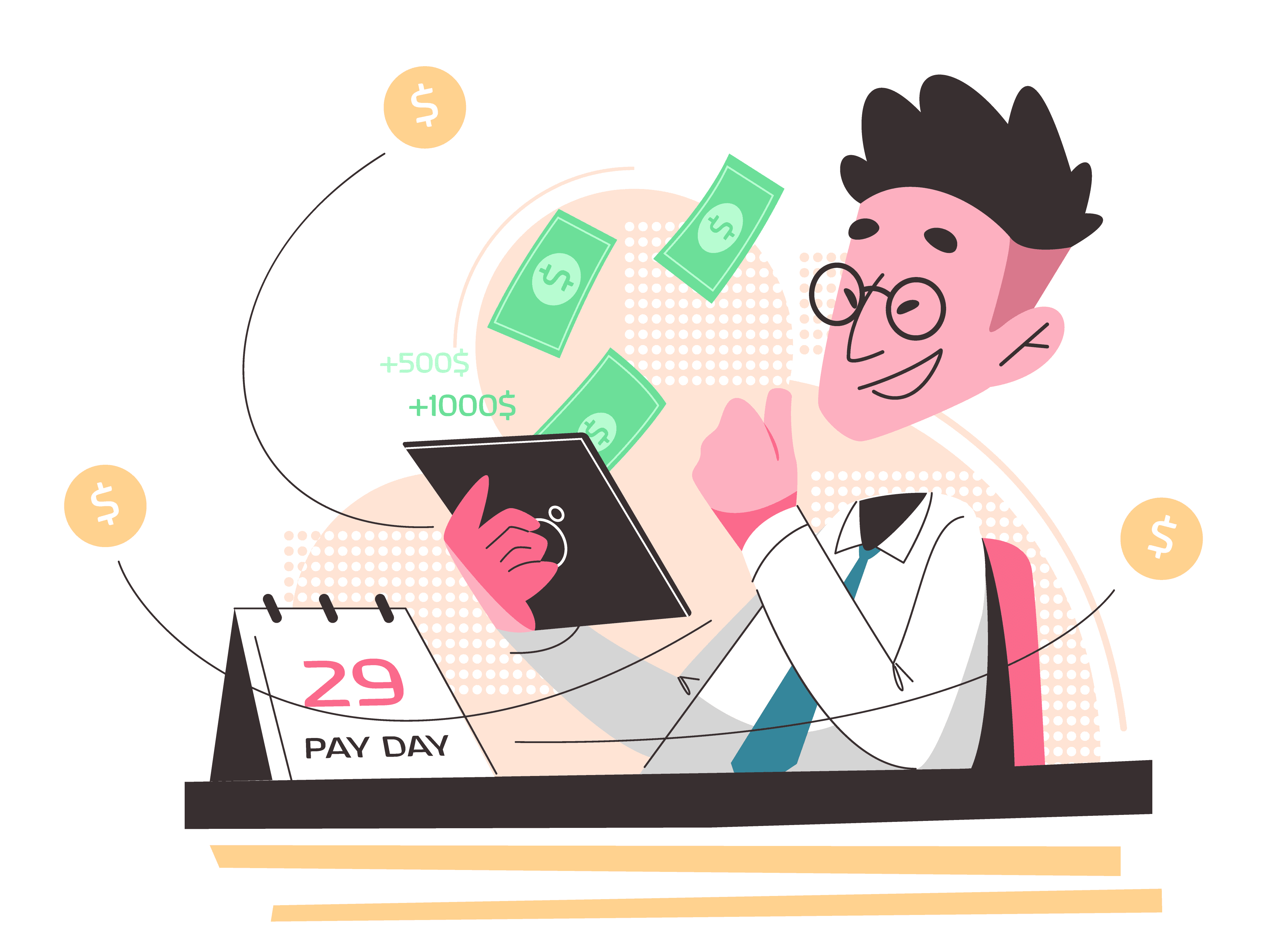 An employee is counting his salary on pay, trying to analyse the salary deduction as per the UAE labour law.