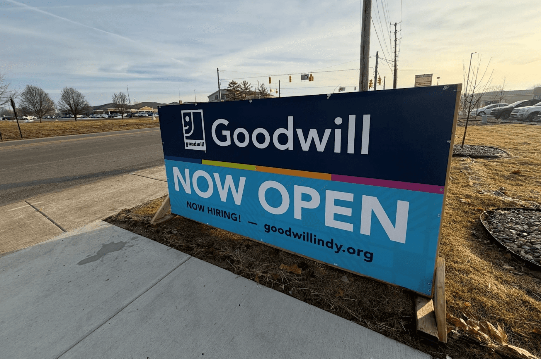 Goodwill now open sign