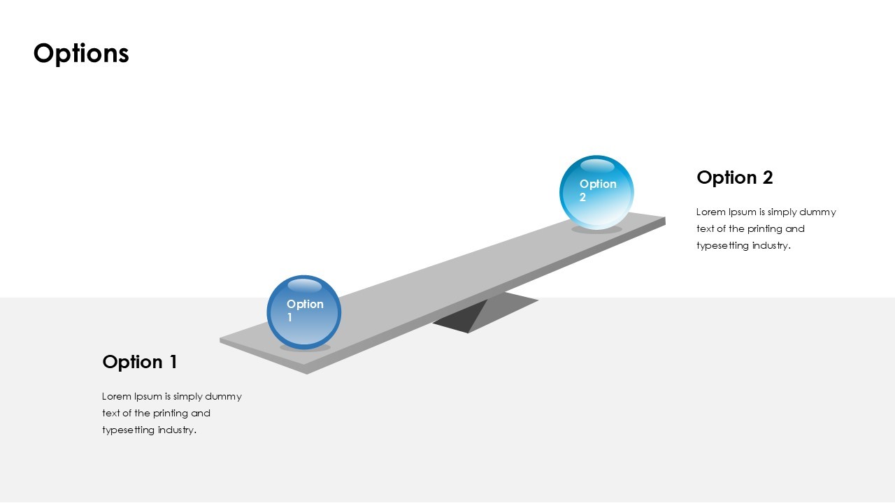 Comparative Options Diagram for Decision Making