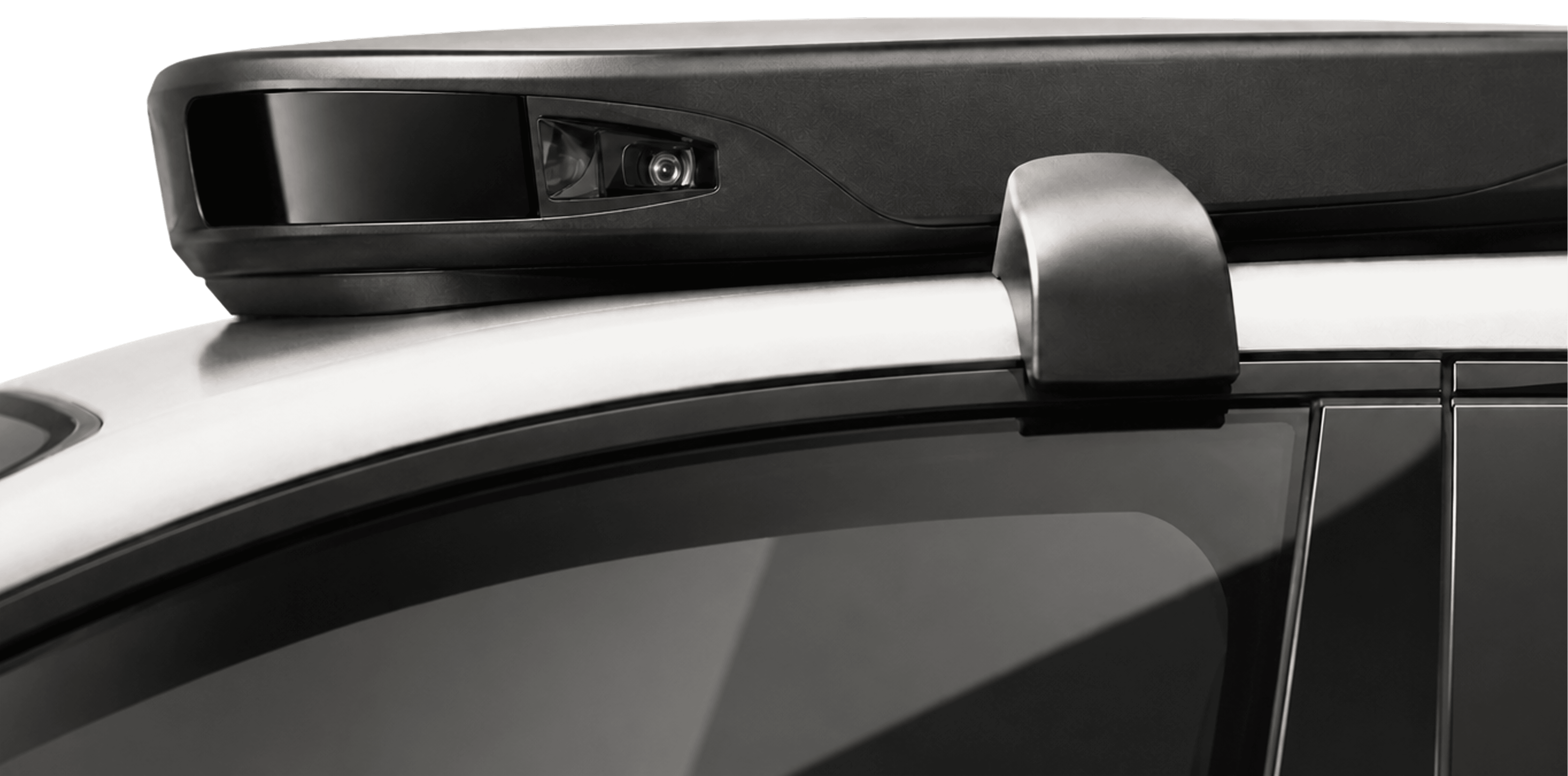 Close-up of the Bliq roof-mounted autonomy system