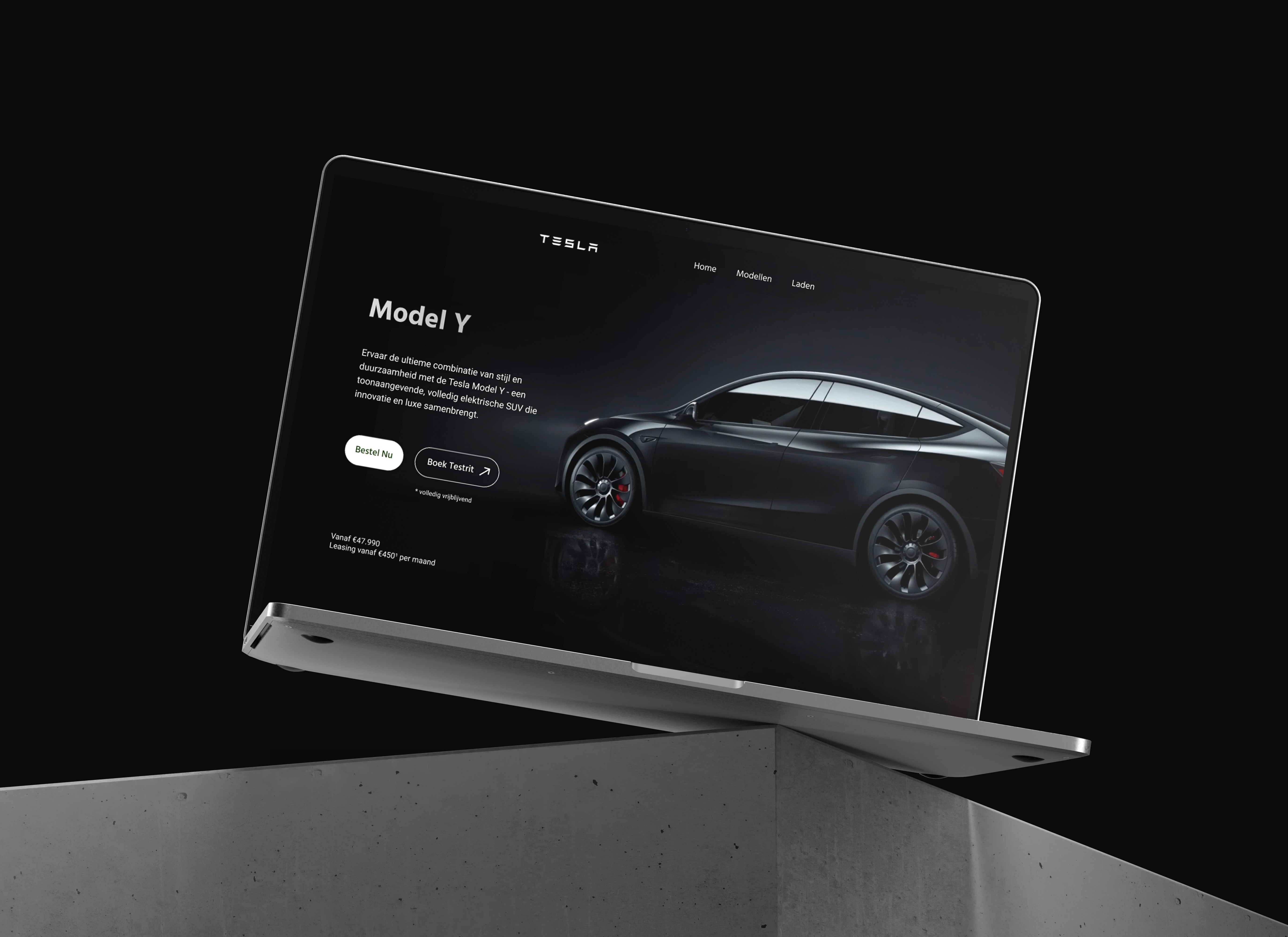 tesla webdesign arteveldehogeschool eindwerk ux ui