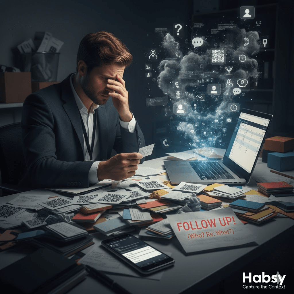 Habsy Business Card Manager Voice note, Note, All language support