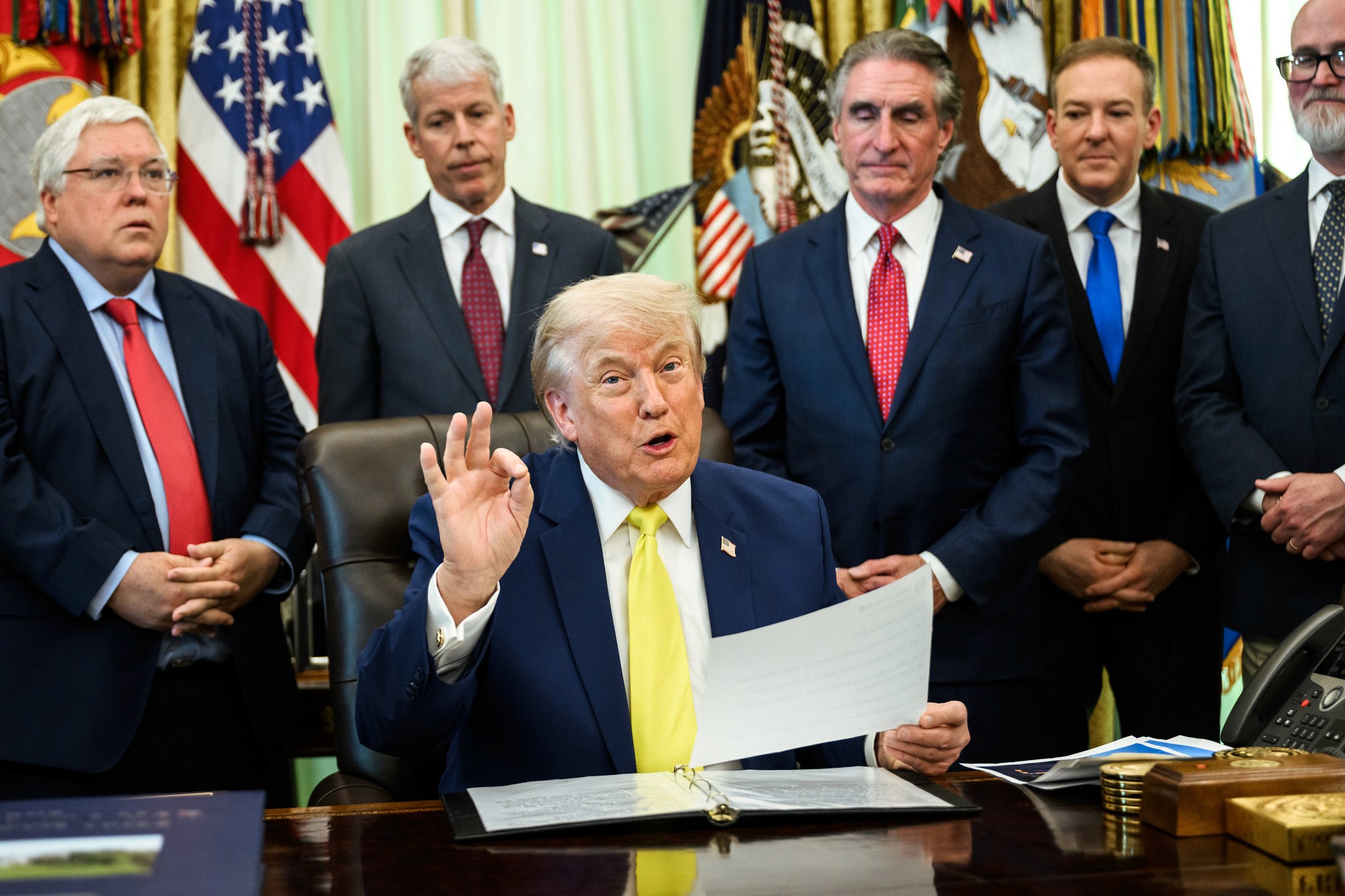 Presidente Donald Trump durante anúncio na Casa Branca. Foto: Molly Riley / Casa Branca (04.jun.2026)