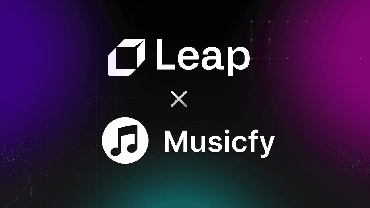 image of a partnership between leap and musicfy