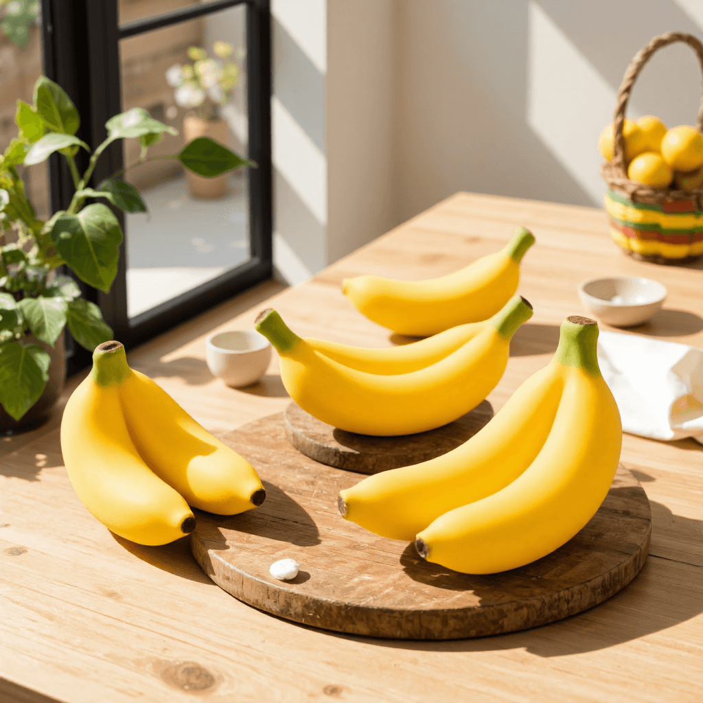 product photography of banana-shaped objects