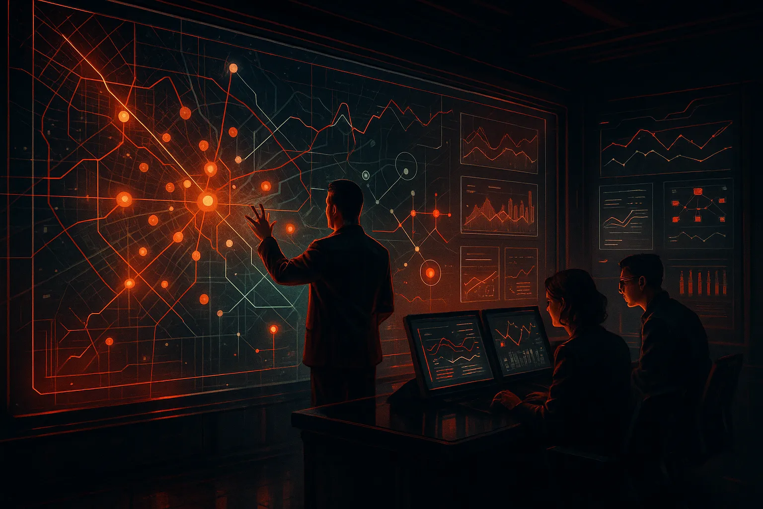 RockN' Socials team analyzing data at a Digital Marketing Agency.