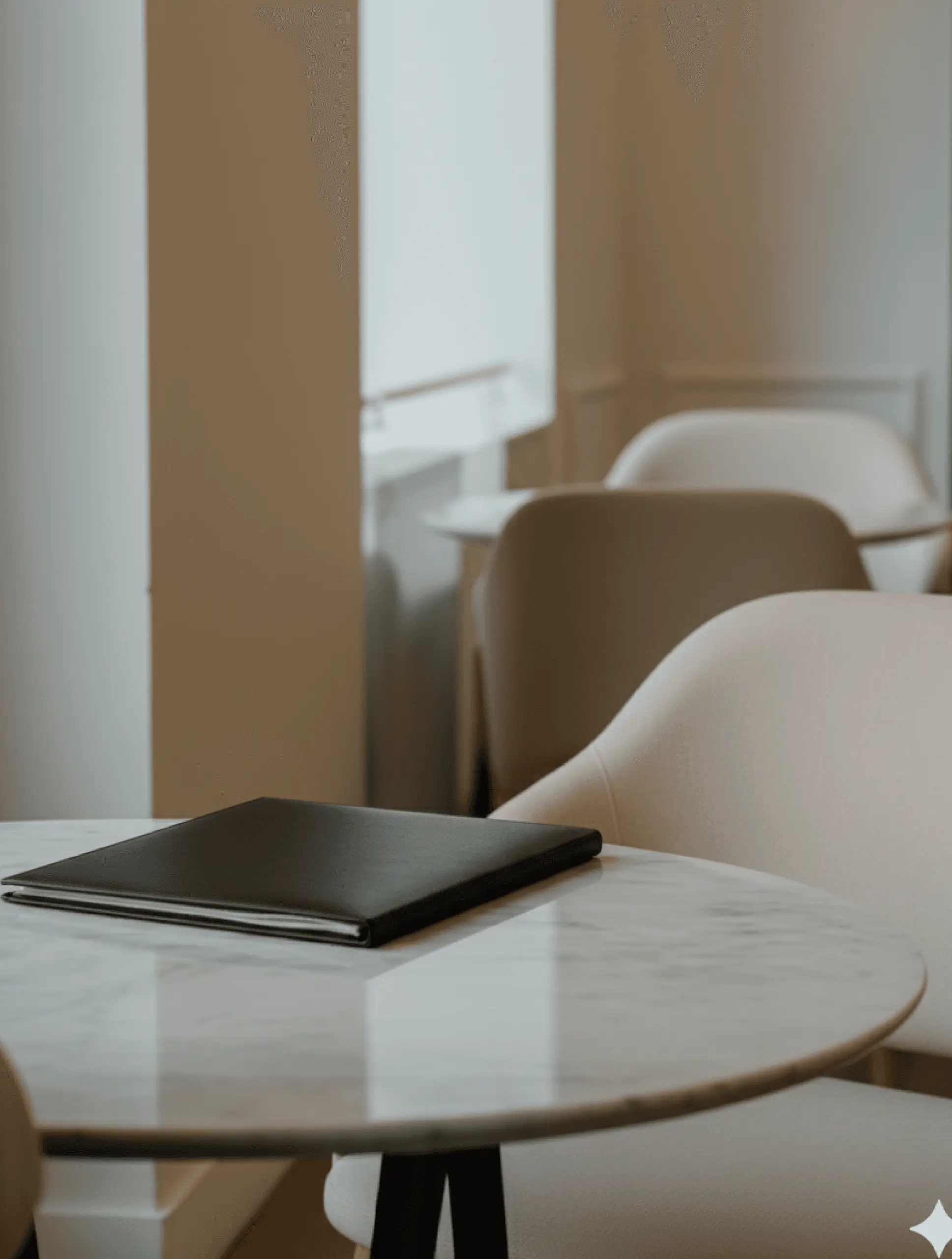 Living room with a table and a chair