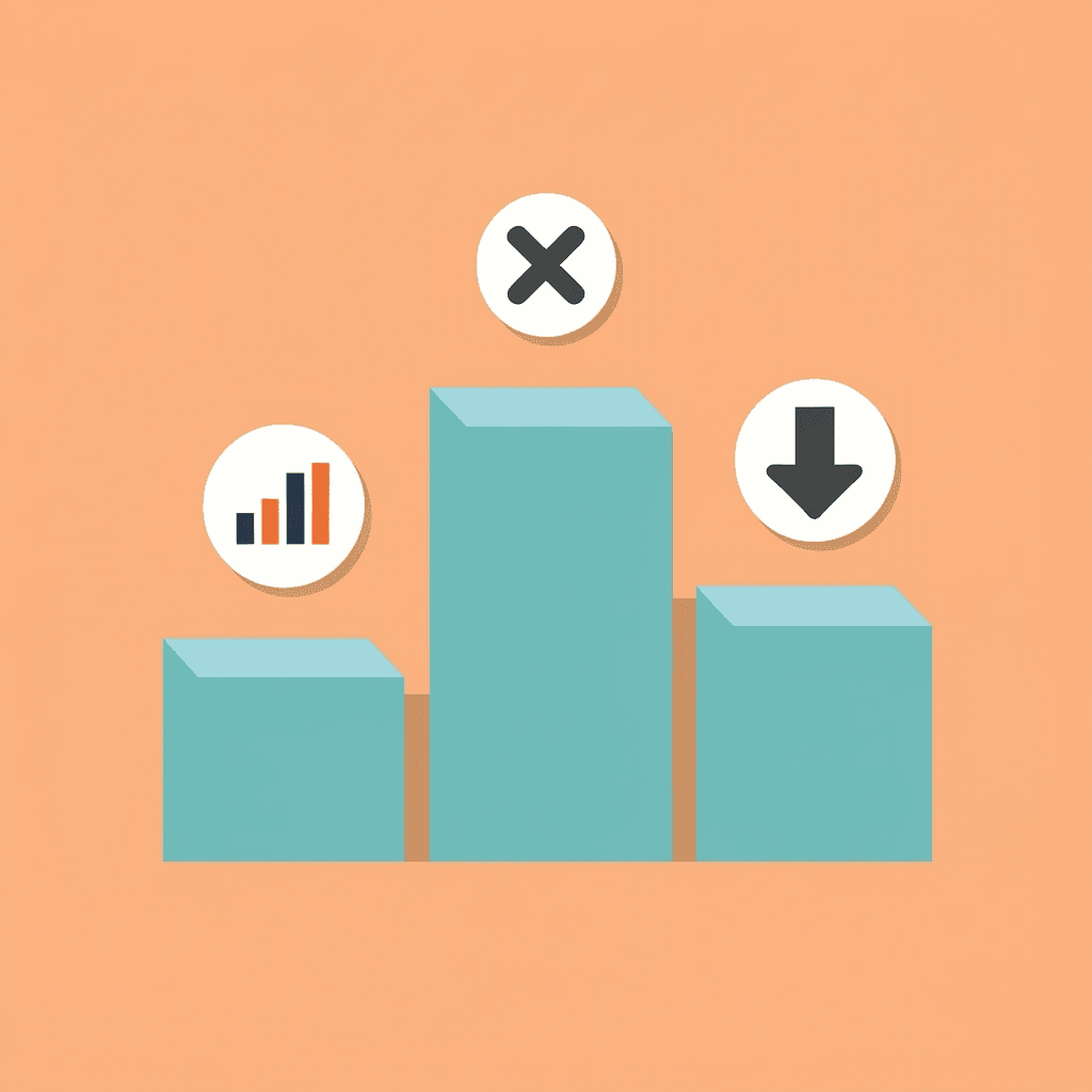 Podium chart showing 7 failed agencies versus 3 successful agencies