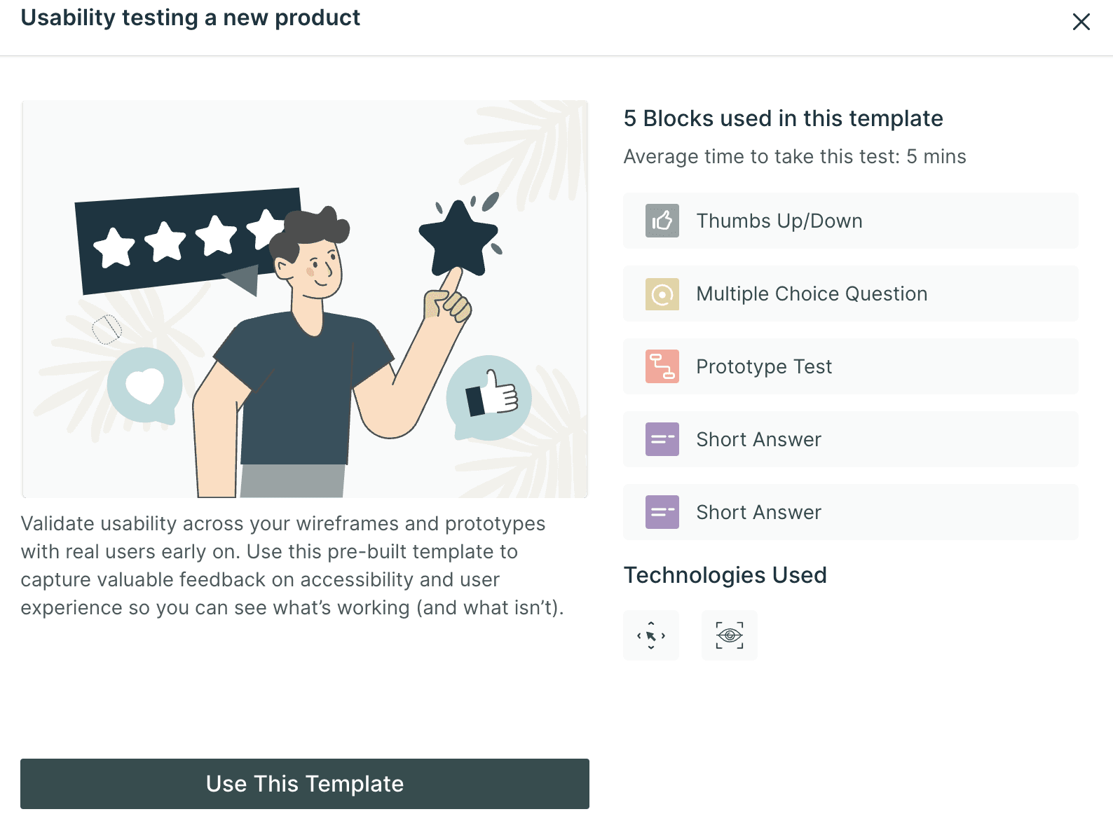Qatalyst Usability Template