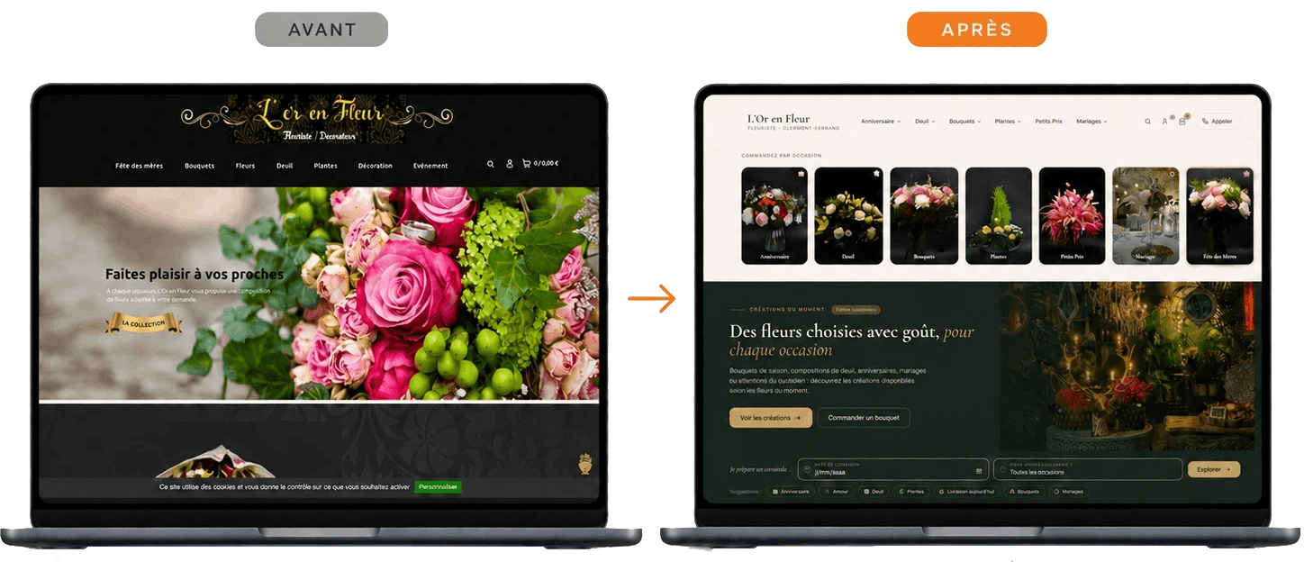 Mockup du site La Cassolette