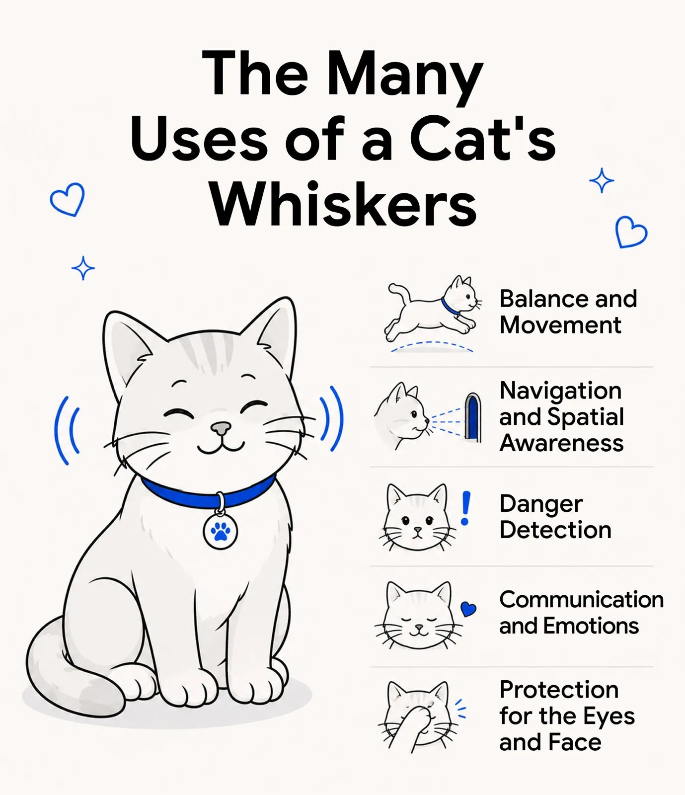 The many uses of a cat's whiskers.