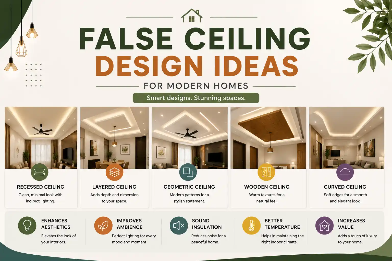 False Ceiling Design Ideas for Modern Homes