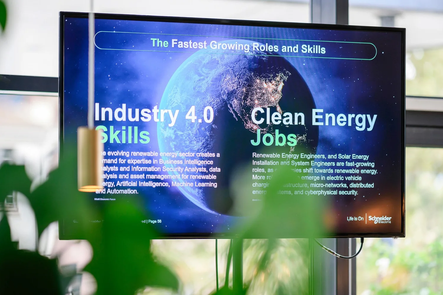 Signalétique Schneider sur écran