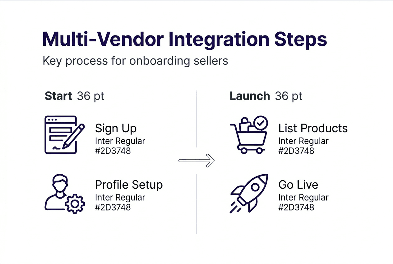 Infographic about multi-vendor onboarding steps