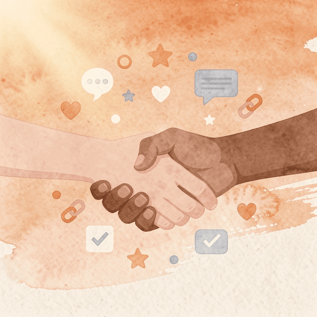 Business handshake scene representing B2B marketing partnerships - SEO Services Agency