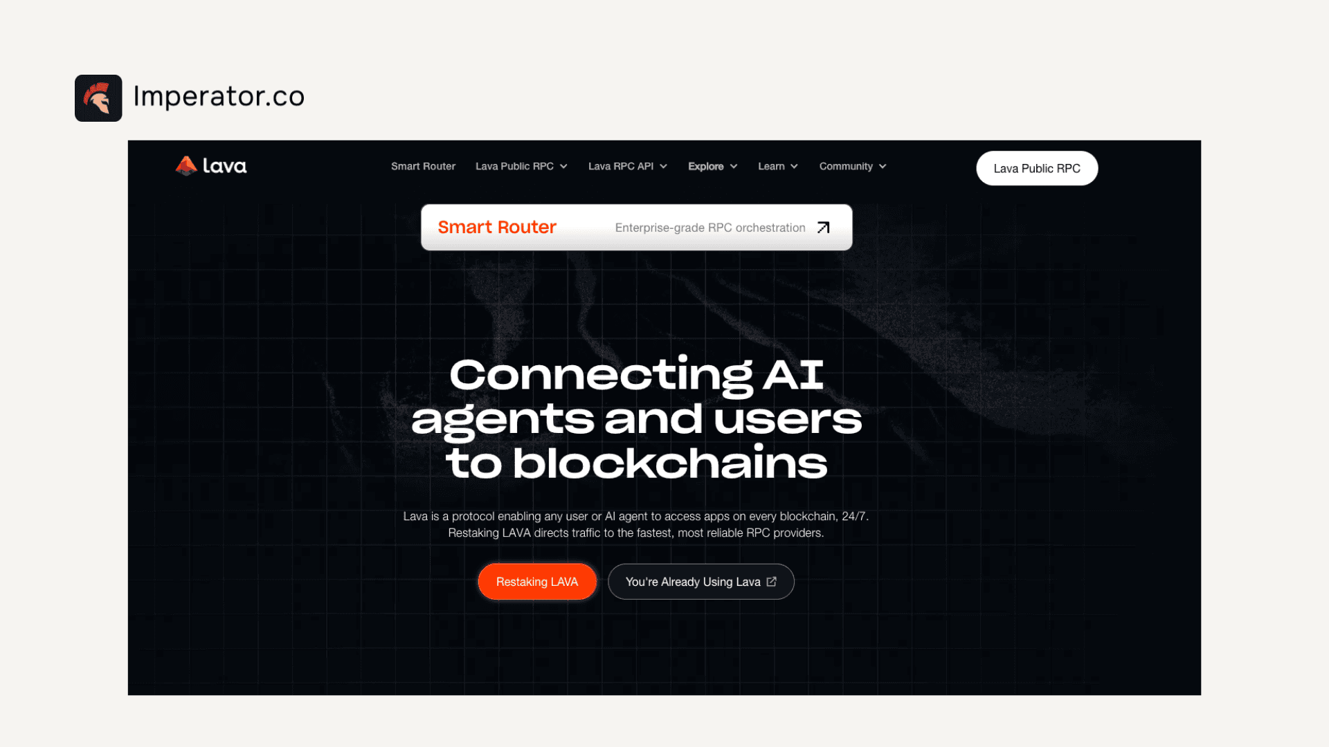 LAVA Public RPC Access Page