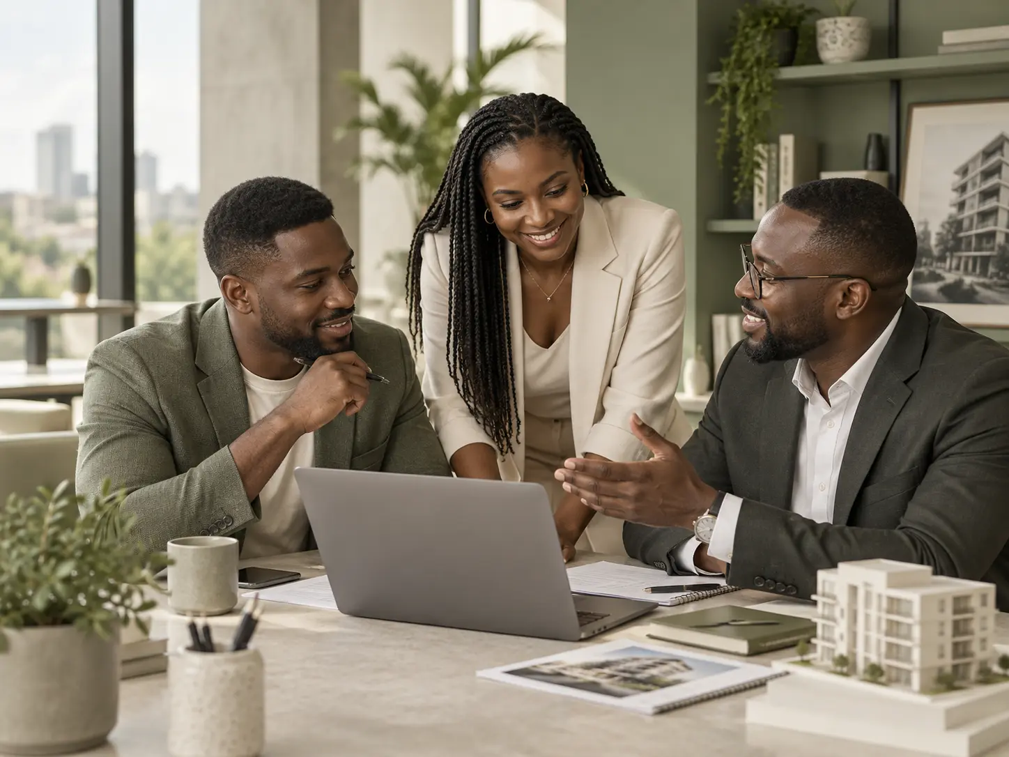 Business owners and entrepreneurs discussing growth plans with a professional advisor in Ghana