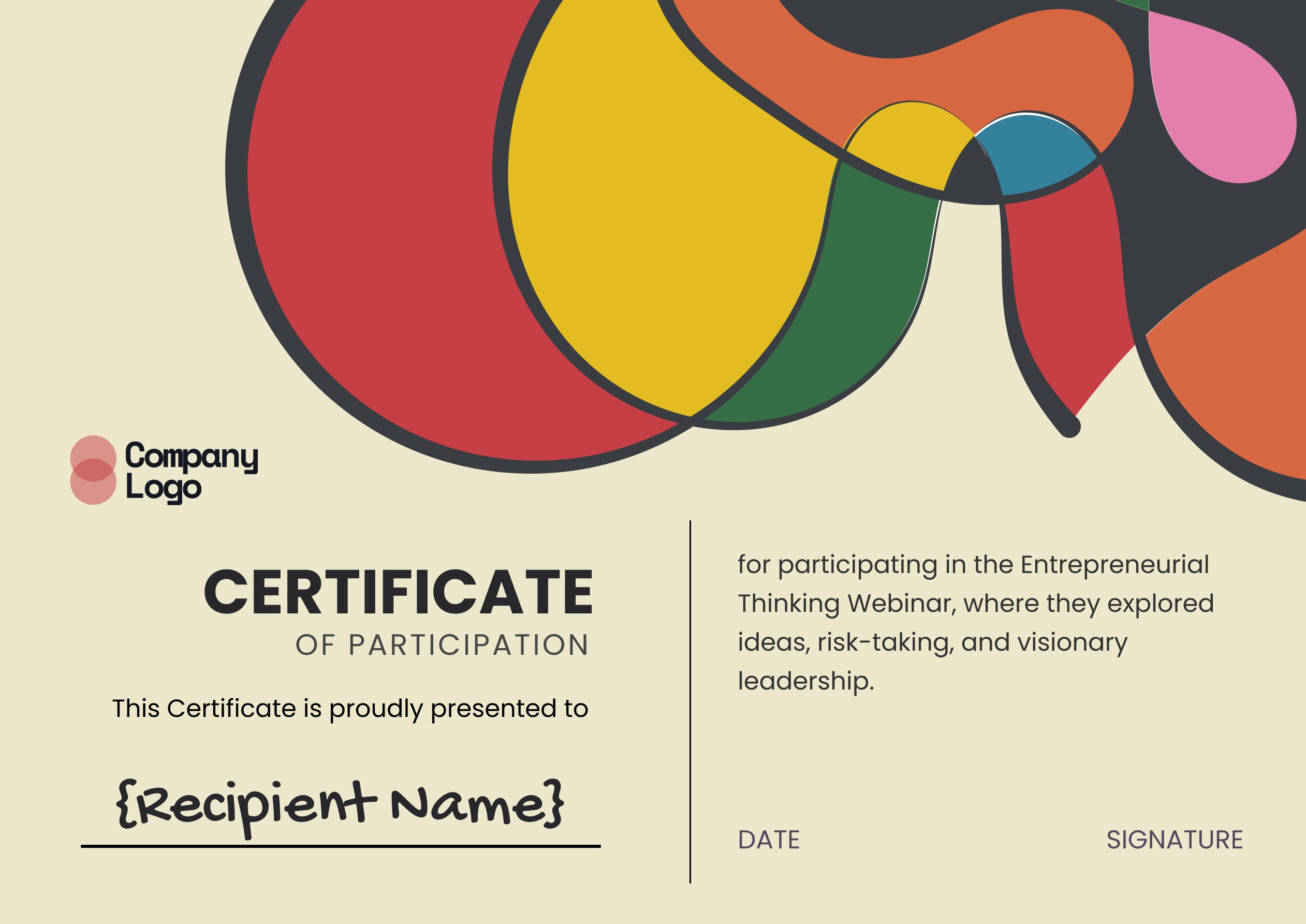 Wauld - Modest and simple certificate of participation of webinar
