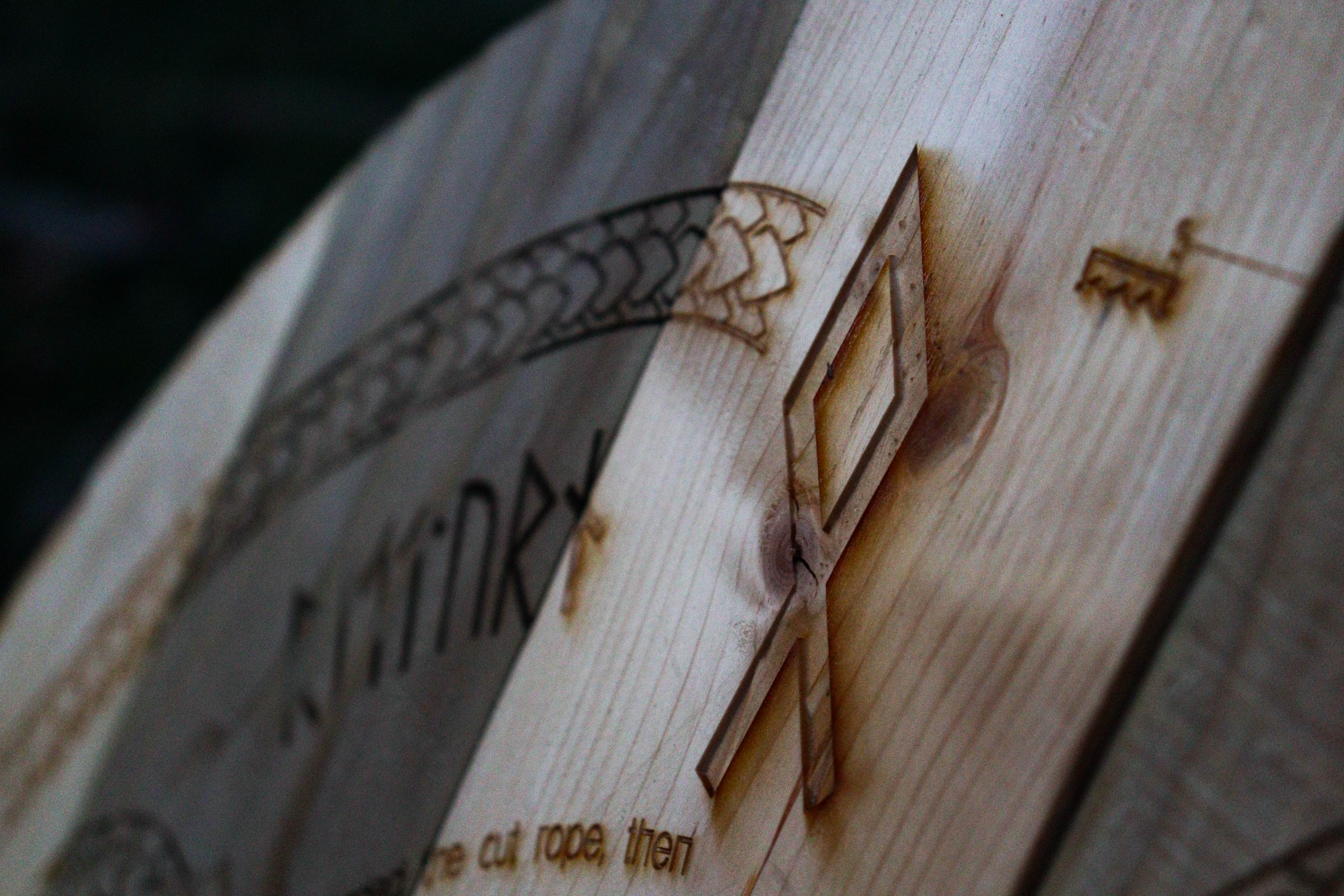 a close-up showing the physical detail of the shield