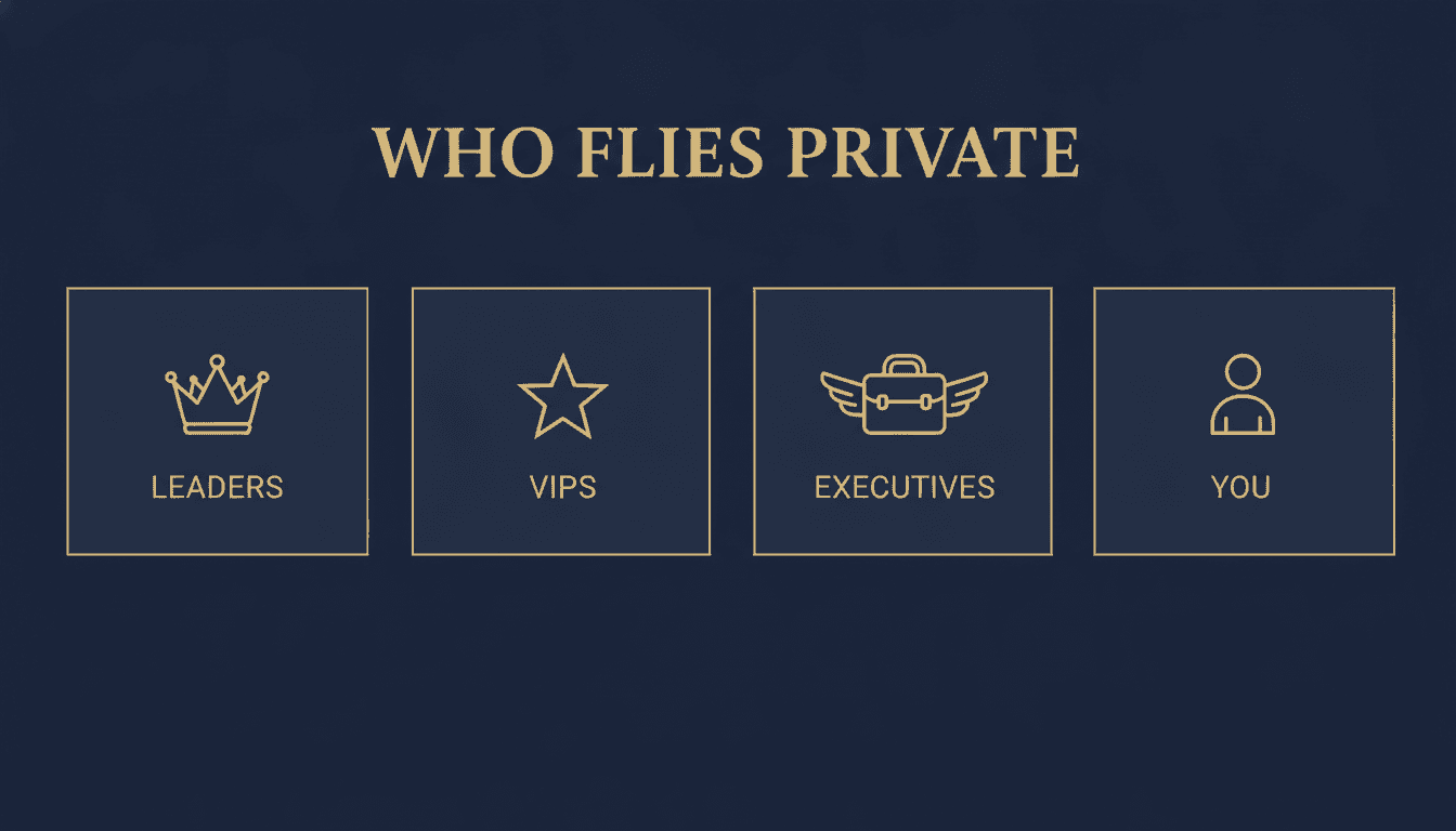 Who flies private - leaders VIPs executives and you infographic
