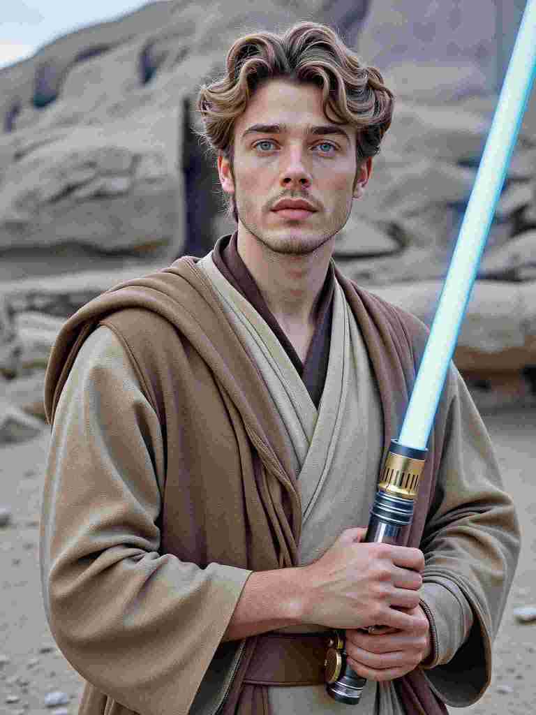 AI cosplay Jedi Knight   