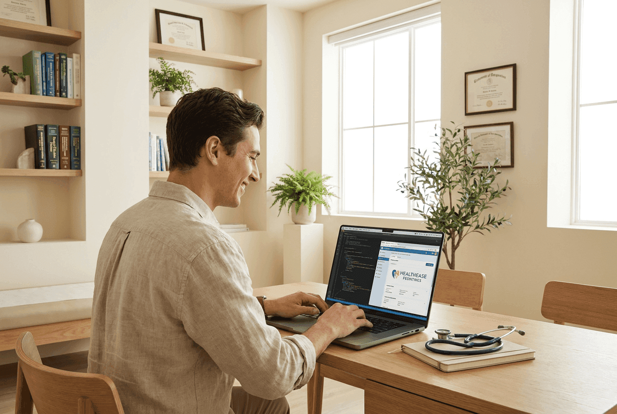 Person coding a post-appointment SMS for their practice