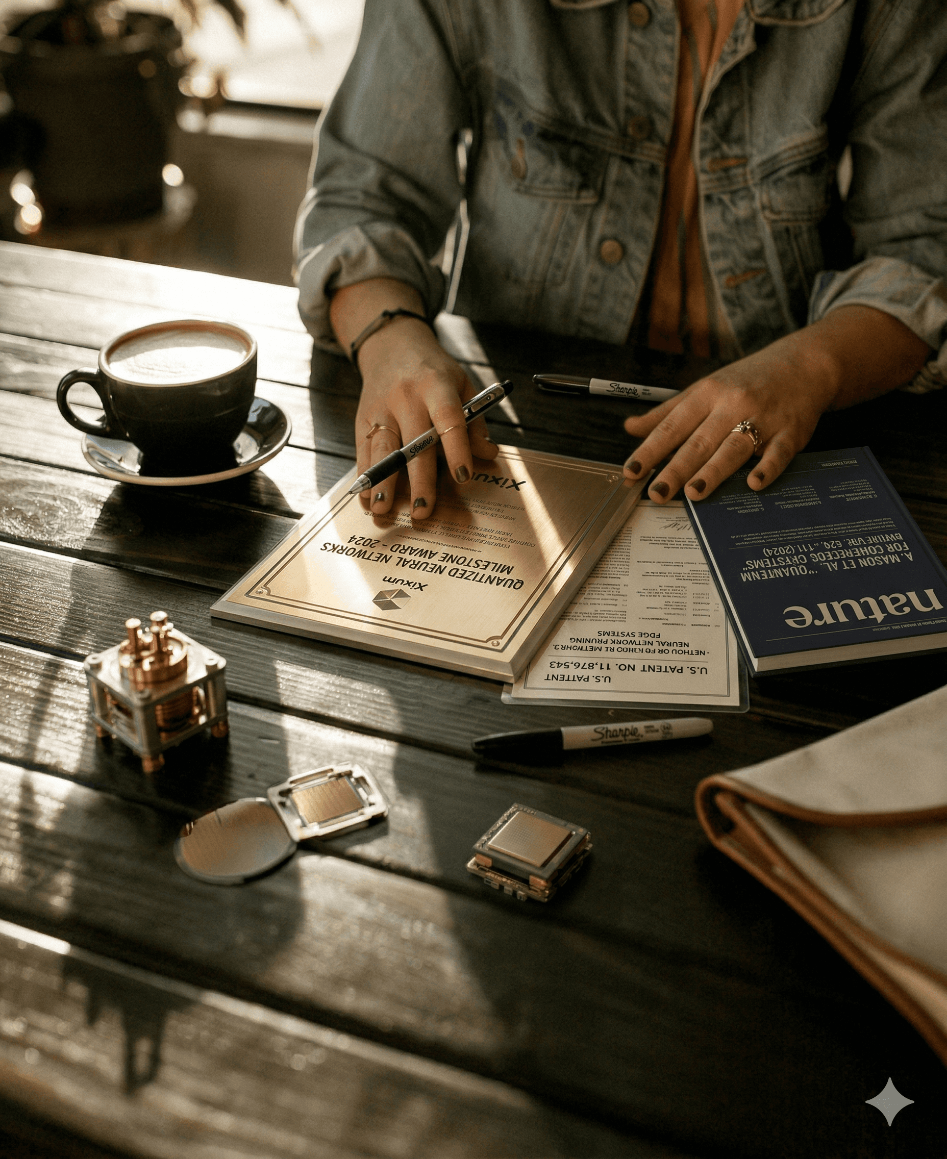 person opening notebook on brown wooden table