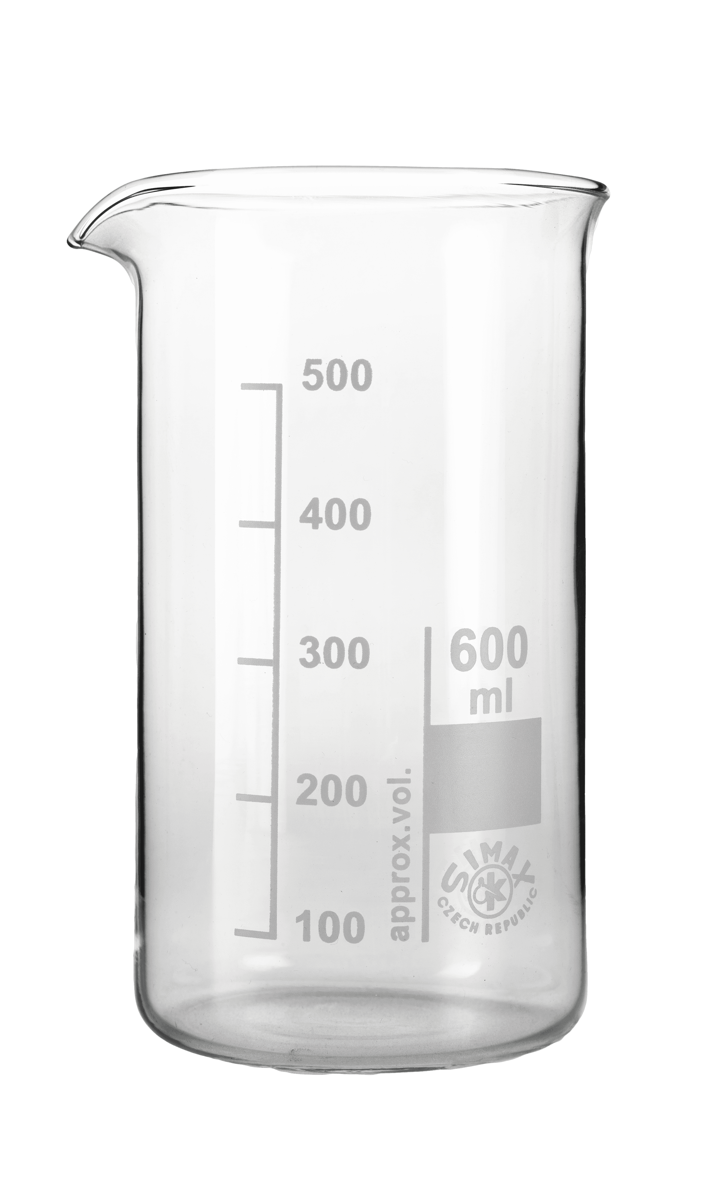Measuring cylinder in glass