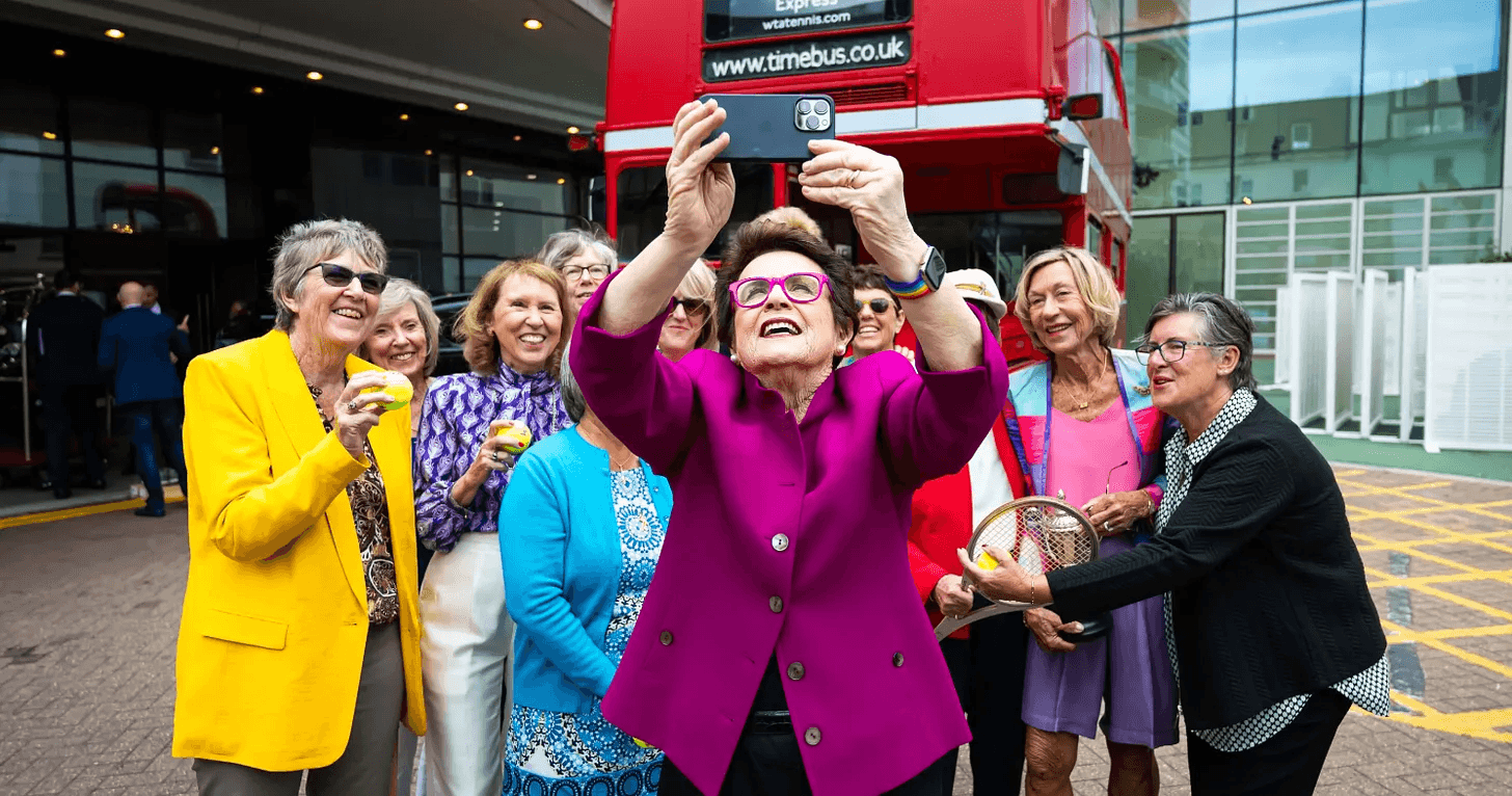The WTA’s 2020 campaign “For the Game” celebrated the organization’s history, including its founding by Billie Jean King and the Original 9. When asked how to preserve that, BJK instructed: “Blow it Up” and start over.