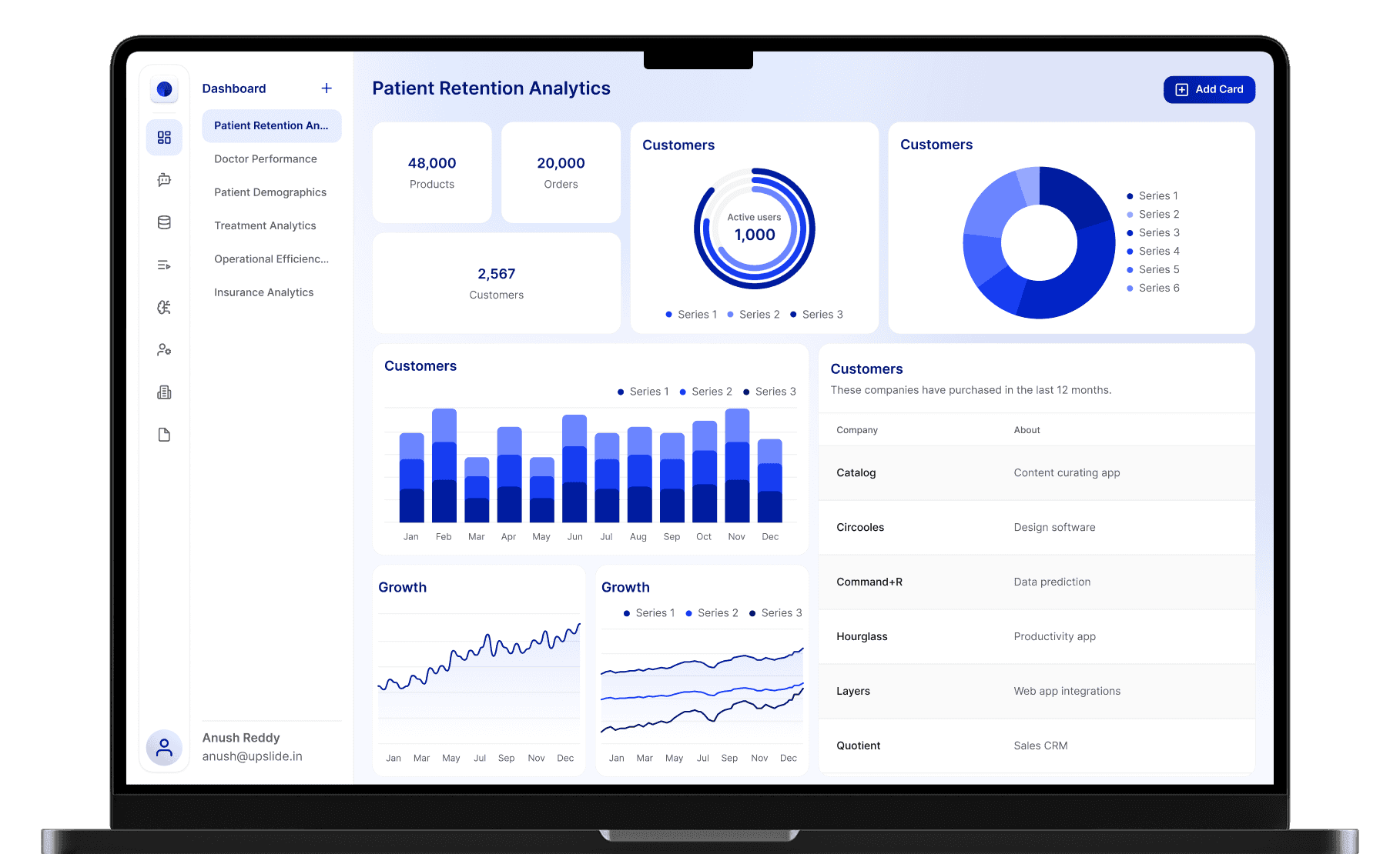 Echo software screen in laptop mockup