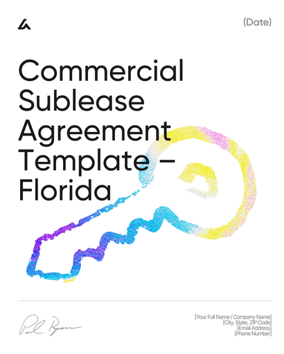 Commercial Sublease Agreement Template – Florida