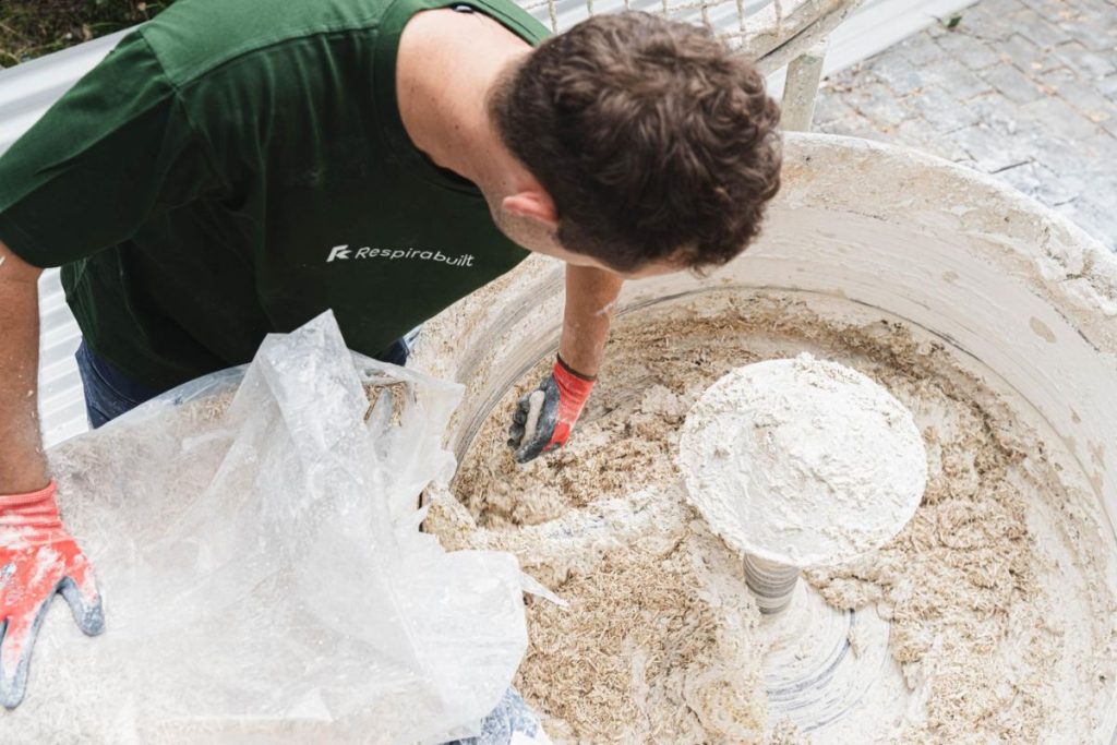 a hempcrete mixture