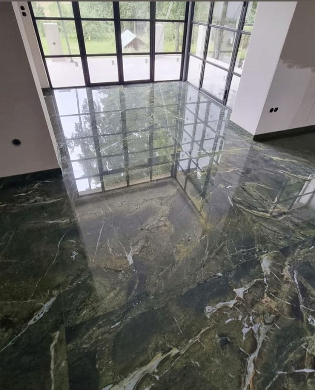 Verde Picasso Granitplatte mit natürlicher grüner Maserung