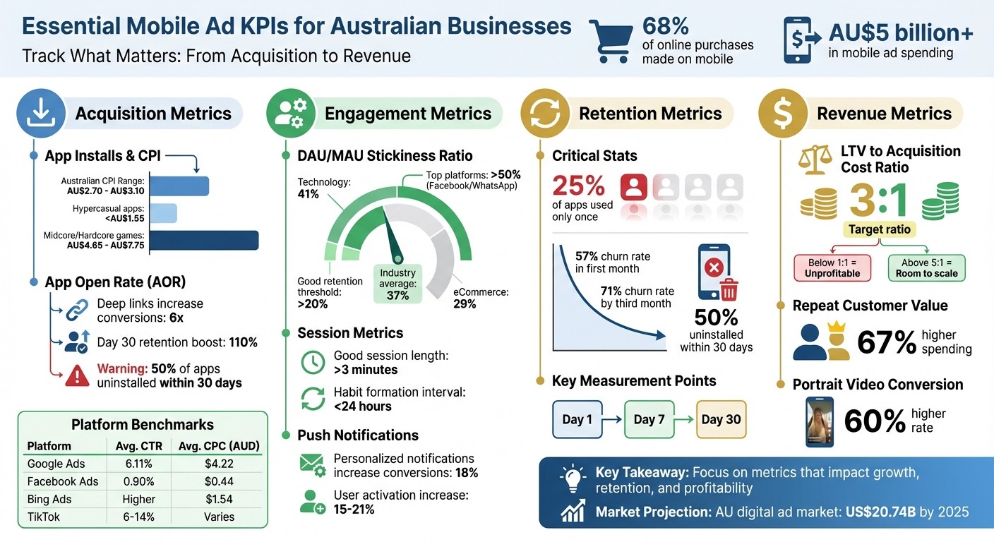 Mobile Ad KPIs: Key Metrics and Australian Benchmarks for App Success