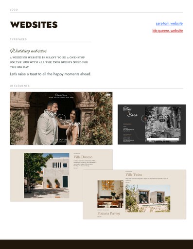 Digital presentation mockups representing delivered final designs