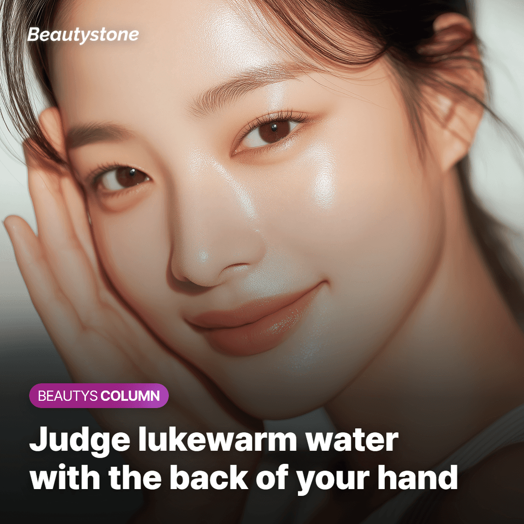 Illustration of checking water temperature with the back of the hand at a sink