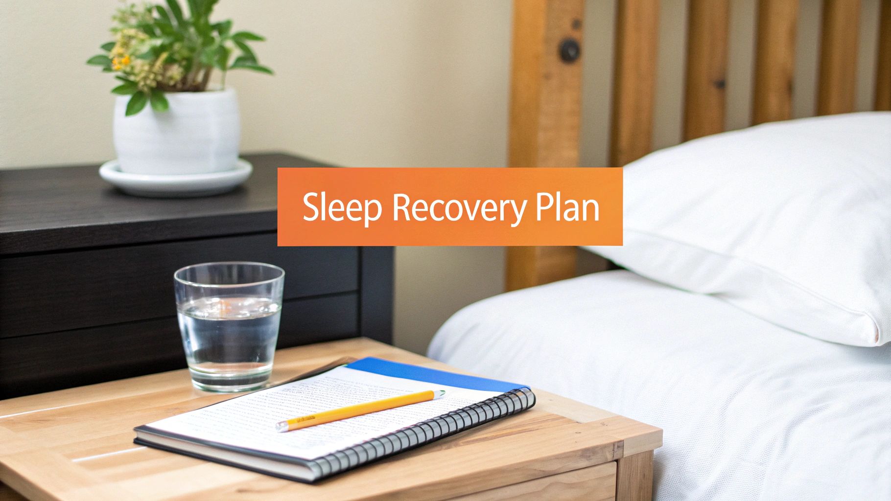 A person sleeping peacefully in a comfortable bed.