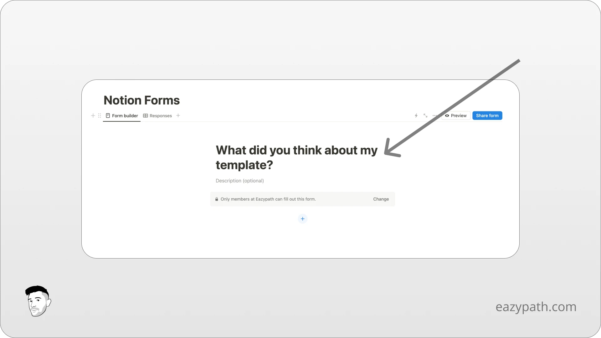 How To Create A Simple Form In Notion - Form Name