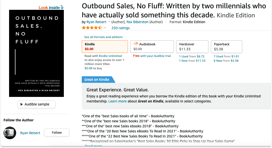 Cold Email Books Outbound Sales No Fluff | Breakcold