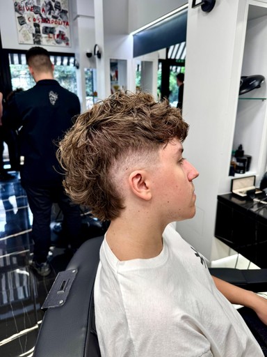 male barbershop client