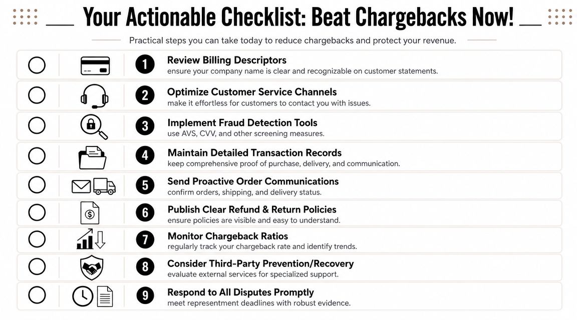 A Practical Checklist for Reducing Chargebacks