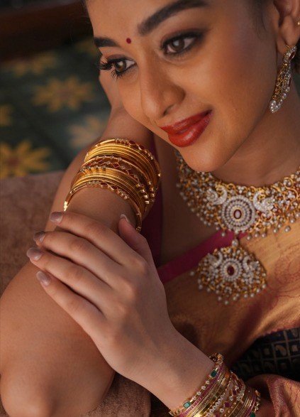 Bride wearing Earrings