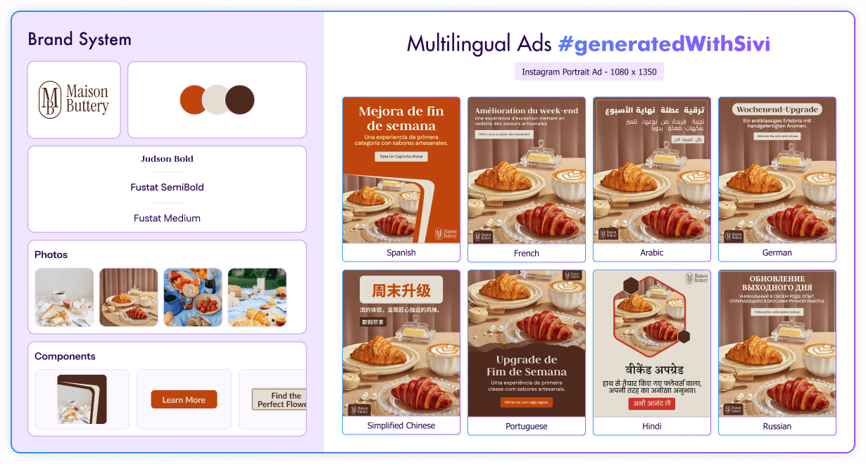 AI Ad Generator - Multilingual Ad creatives by Sivi