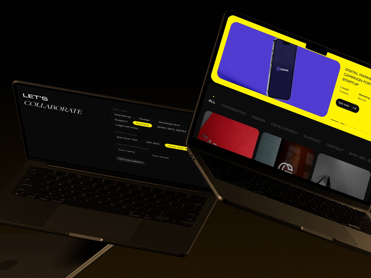 An example of the Work&Go website interface, developed by Codeska