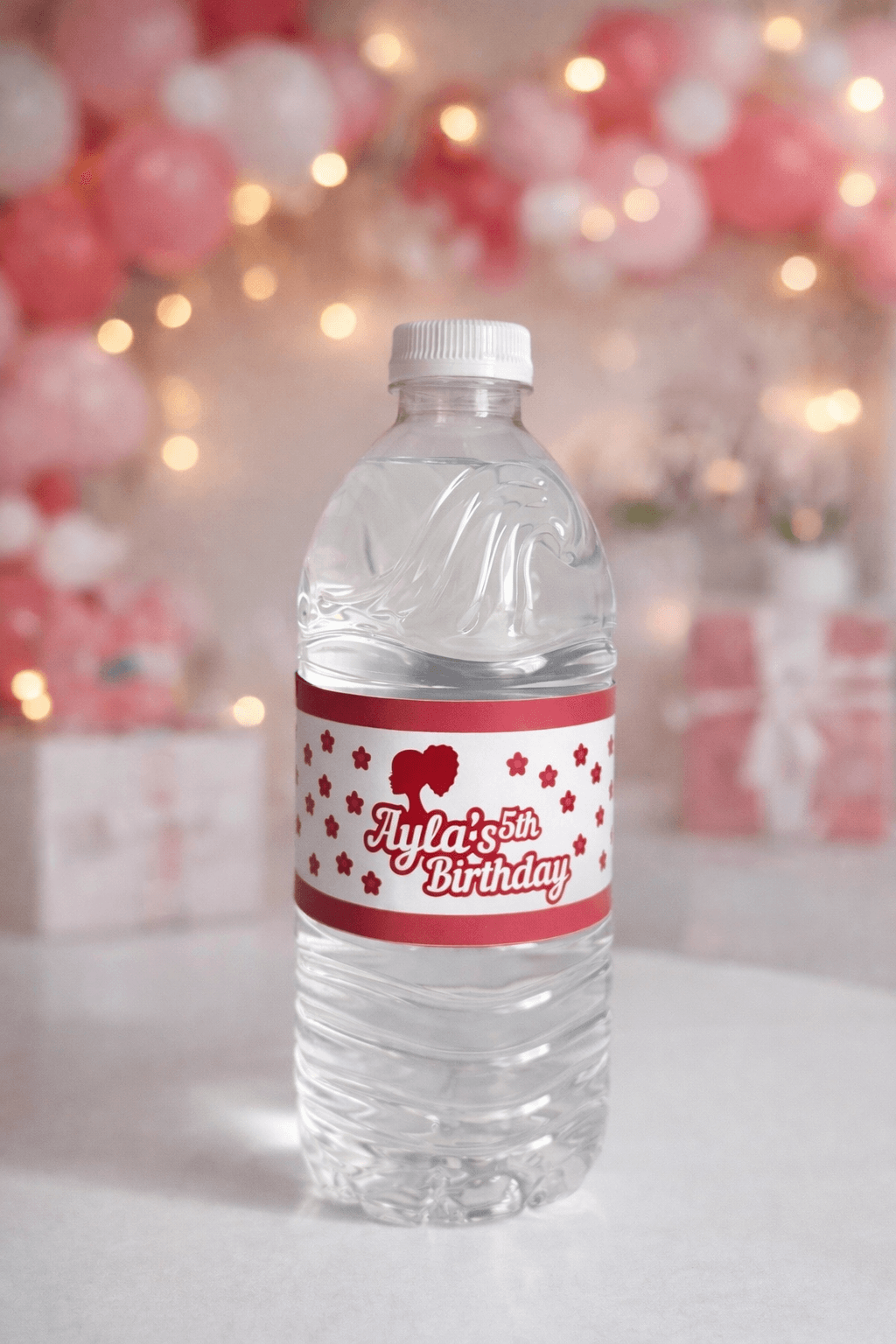 Kids Birthday Party water bottle label