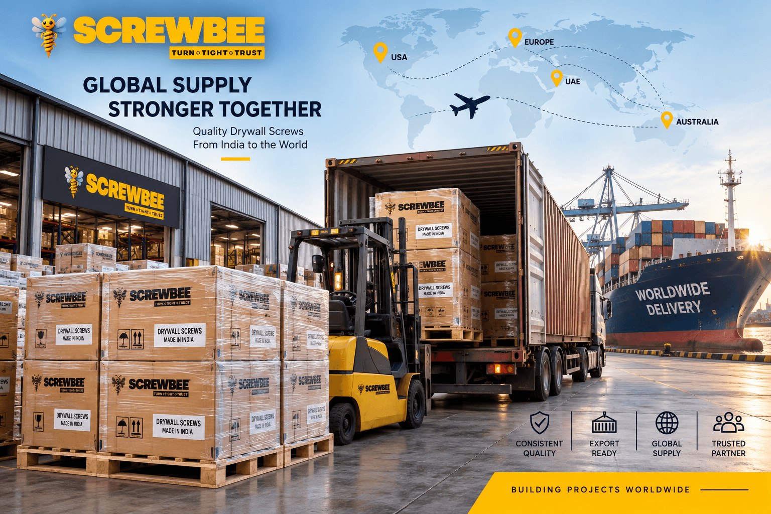 Drywall screw bulk supply and international export