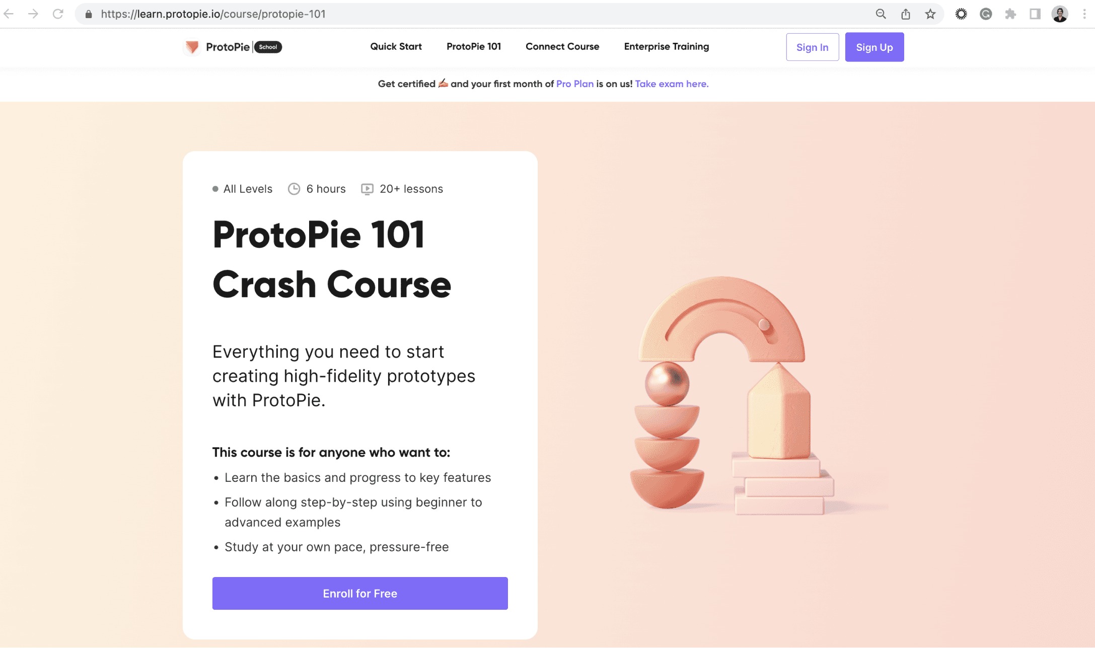 list describing protopie 101 crash course