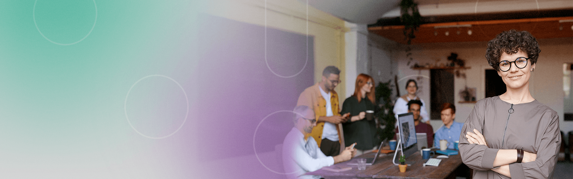 A group of professionals in a strategic meeting, pointing at a whiteboard with graphs and charts.