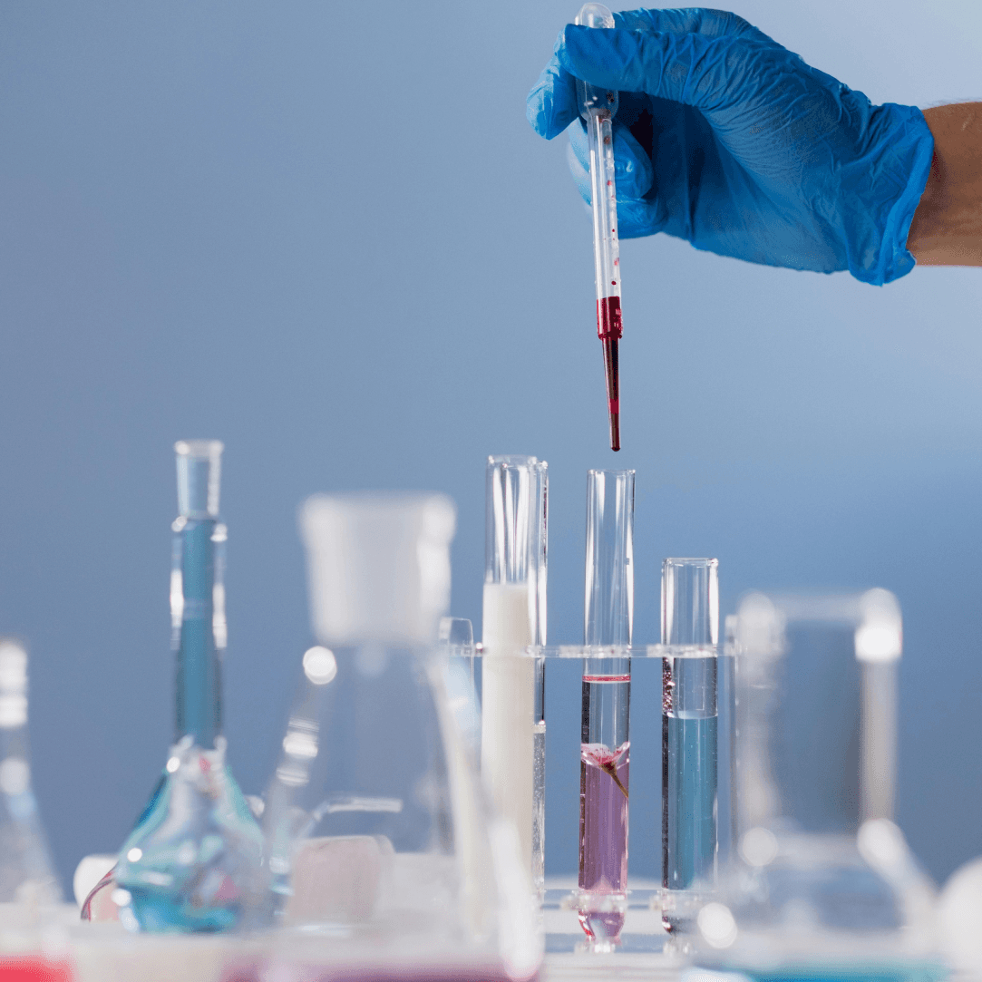 Snow-capped mountain peak behind evergreen trees at sunrise.